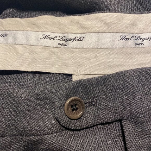 KARL LAGERFELD PARIS DRESS PANTS GREY MENS - Picture 3 of 6